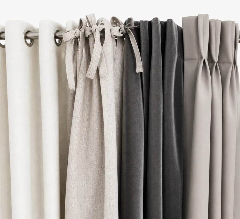 Linge de maison rideau : gros plan sur les matières, textures et finitions