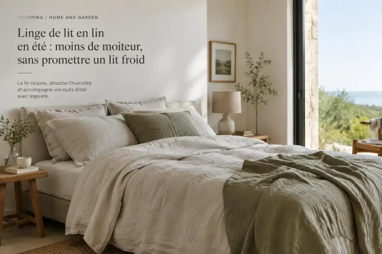 Linge de lit en lin en été : moins de moiteur, sans promettre un lit froid