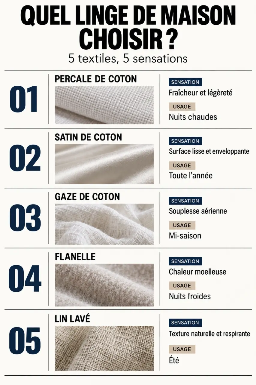 Linvosges linge de maison : comparaison des matières et tissages pour choisir une parure