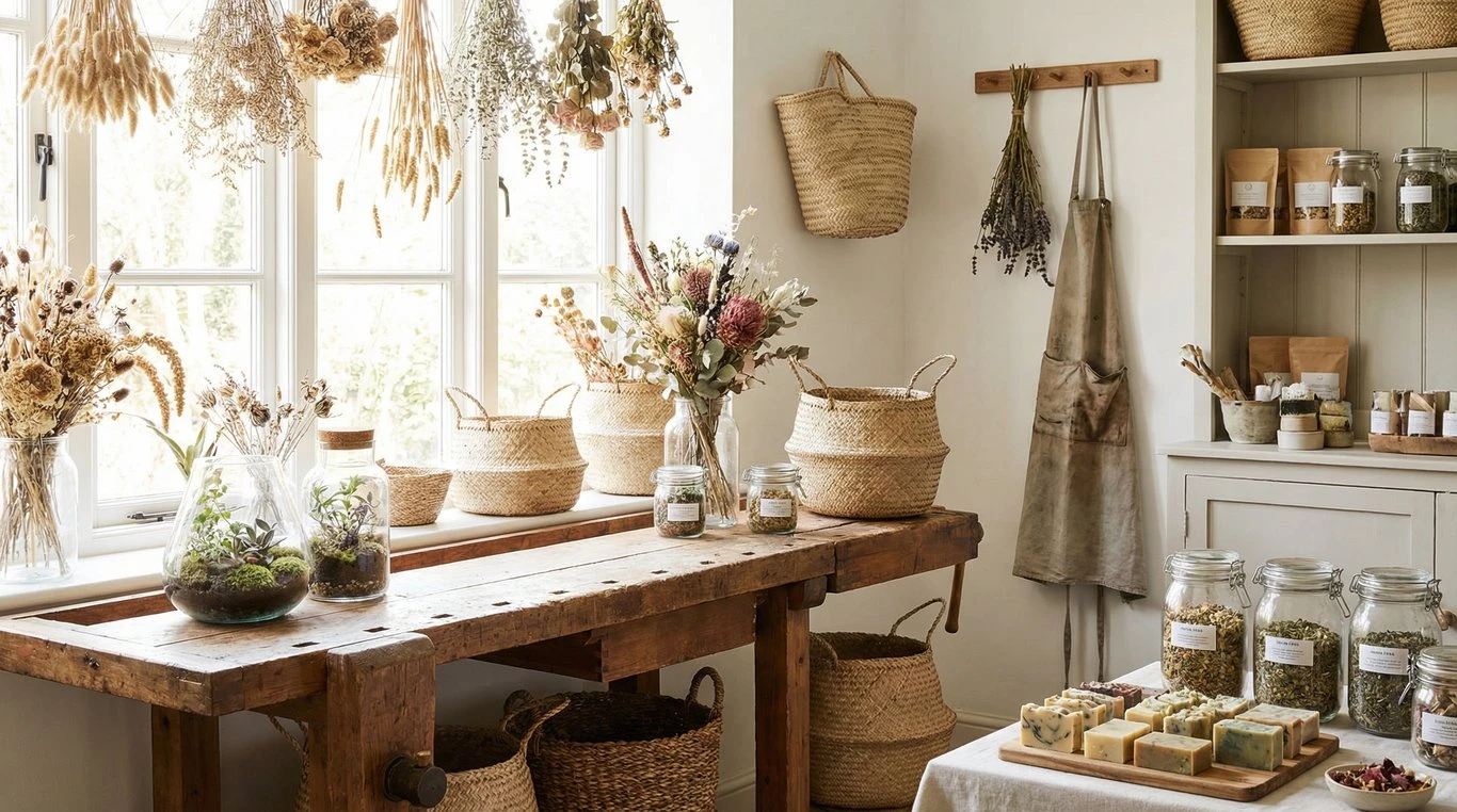 Étagère minimaliste décorée