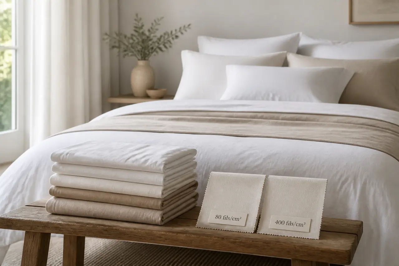 Linge de maison en coton : 80 ou 400 fils/cm², comment choisir la qualité ?