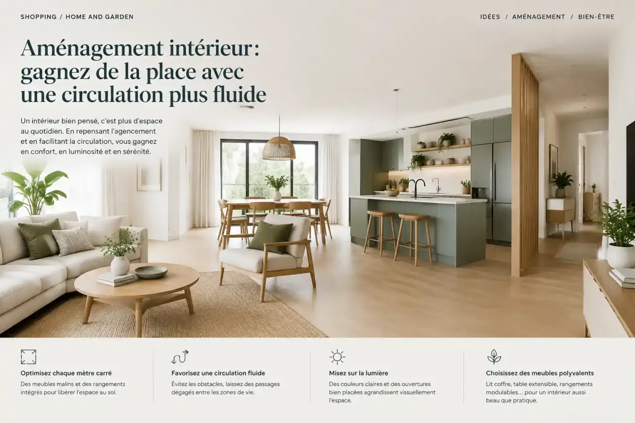 Aménagement intérieur : gagnez de la place avec une circulation plus fluide
