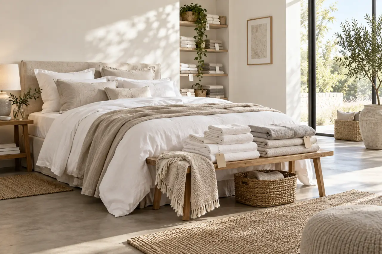 Le linge de maison à prix d’usine se choisit sur le prix final, la matière et la disponibilité
