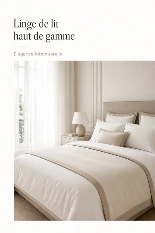 Linge de maison Descamps dans une chambre haut de gamme