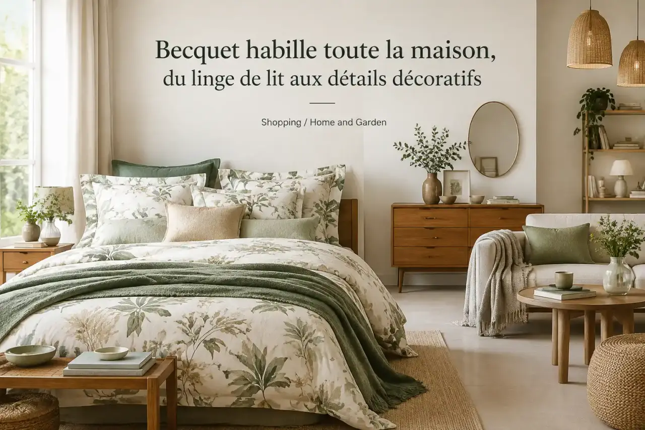 Becquet habille toute la maison, du linge de lit aux détails décoratifs