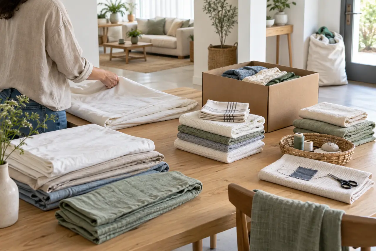 Recyclage du linge de maison : triez, donnez, réparez ou déposez vos textiles